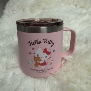 Hello Kitty Pink Stainless Steel Mug. New.